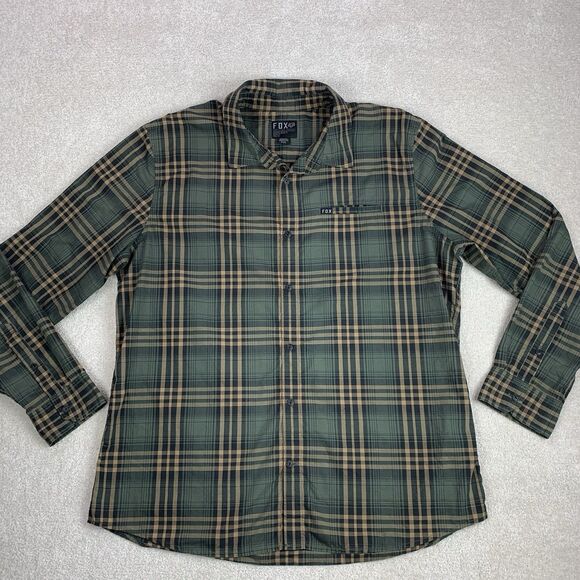 Fox Heritage Forged Plaid Long Sleeve Button Down Men’s Size XXL - Picture 2 of 14